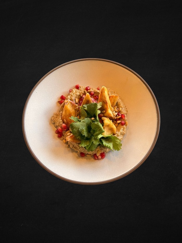 Хрустящие баклажаны с соусом сациви