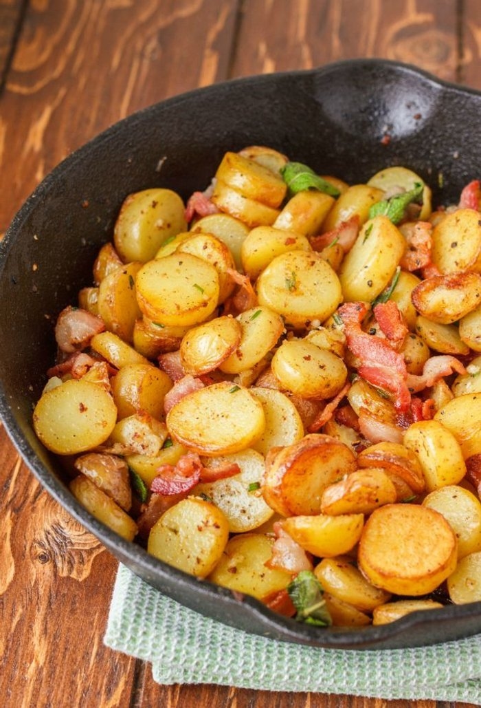 картофель отварной с беконом 1кг