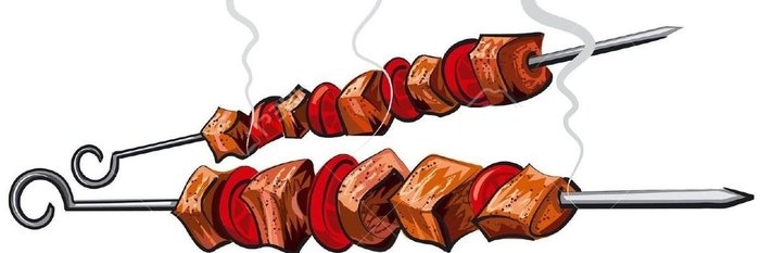 Шашлычок из курицы с картофельными дольками