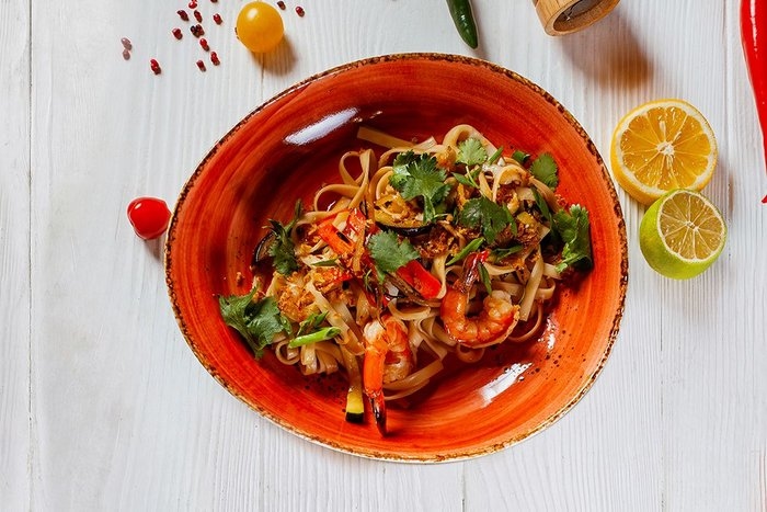 Лапша с морепродуктами