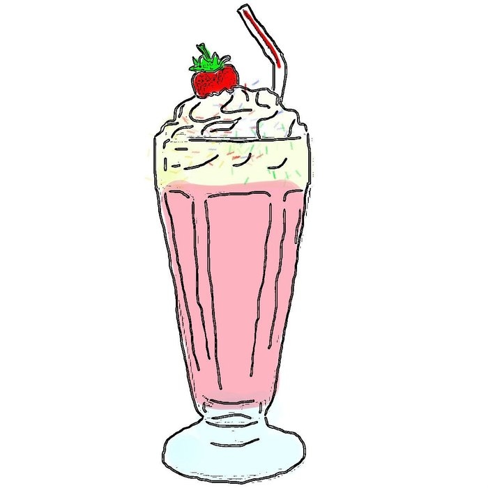 Молочный коктейль (клубника)